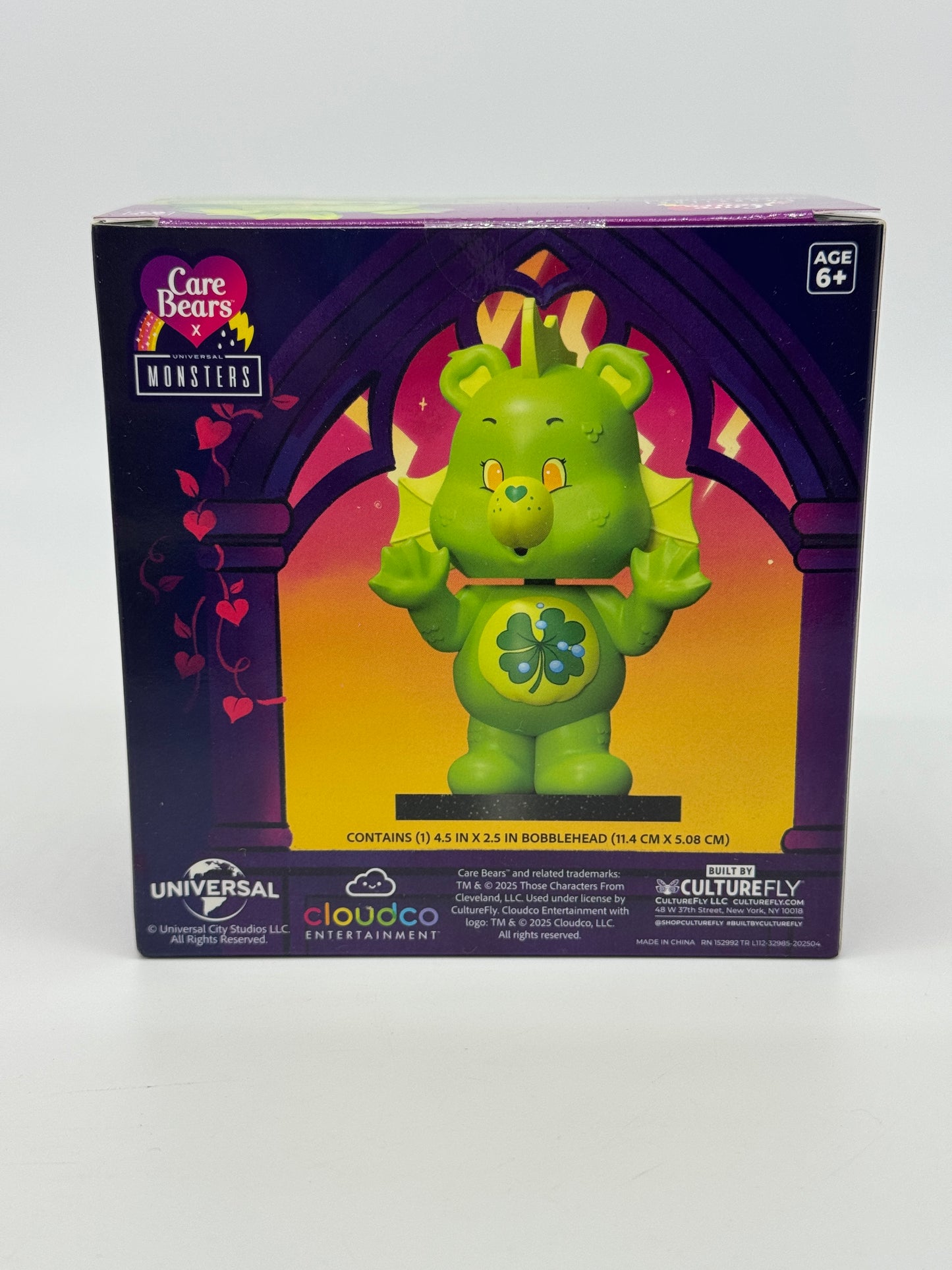 Care Bears x Universal Monsters "Good Luck Bear als Der Schrecken vom Amazonas" Die Glücksbärchis 4,5 Zoll Wackelkopf Figur (2025)