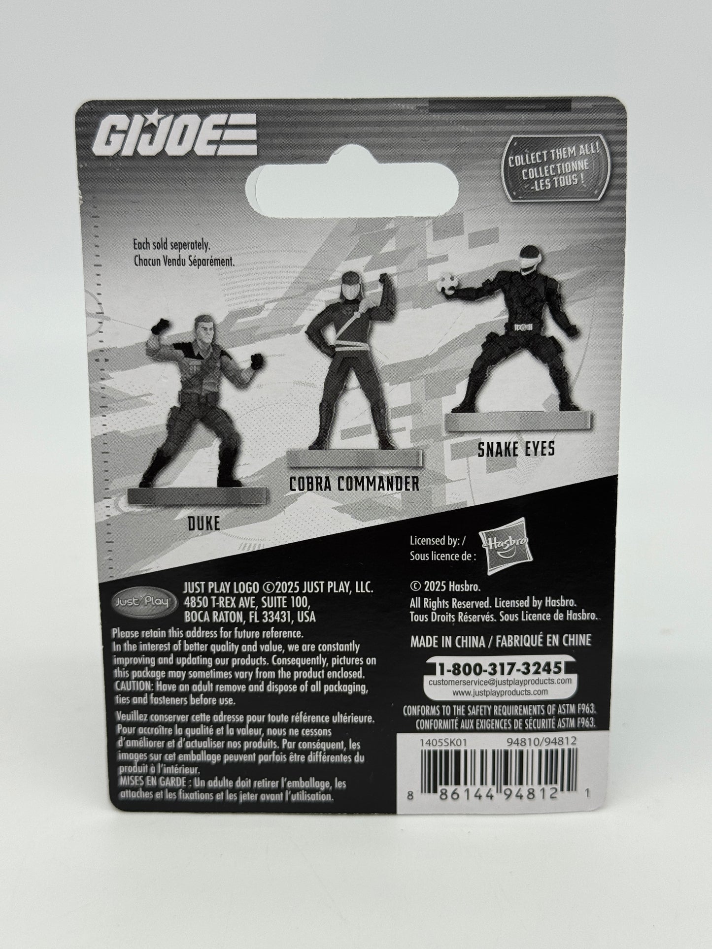 G.I. Joe Micro Collection "Duke, Cobra Commander, Snake Eyes" (2025)