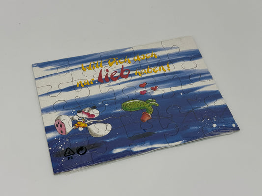 Diddl Postkarten Puzzle "Will Dich doch nur lieb haben" Puzzlekarte DIN A6 versiegelt (Depesche)