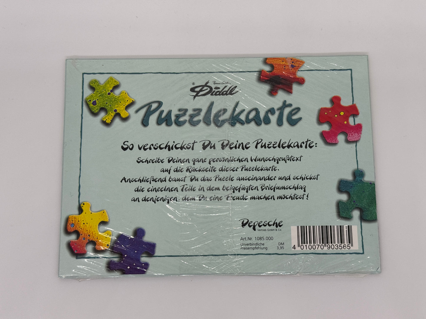 Diddl Postkarten Puzzle "Will Dich doch nur lieb haben" Puzzlekarte DIN A6 versiegelt (Depesche)