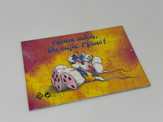 Diddl Postkarten Puzzle "Nimm mich, du süße Maus!" Puzzlekarte DIN A6 versiegelt (Depesche)