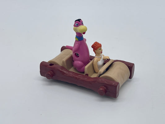 "Wilma &amp; Dino in the Car" Flintstone's Flintstone Mc Donald's Junior Bag Happy Meal (1994) 
