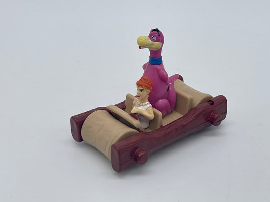 "Wilma &amp; Dino in the Car" Flintstone's Flintstone Mc Donald's Junior Bag Happy Meal (1994) 