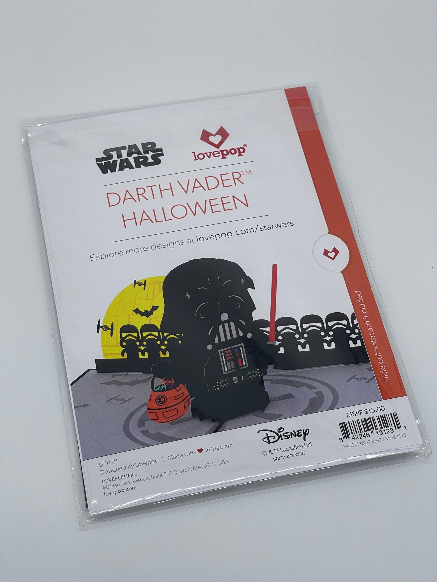 Grußkarte "Darth Vader Halloween" Star Wars Pop-Up Karte Lovepop