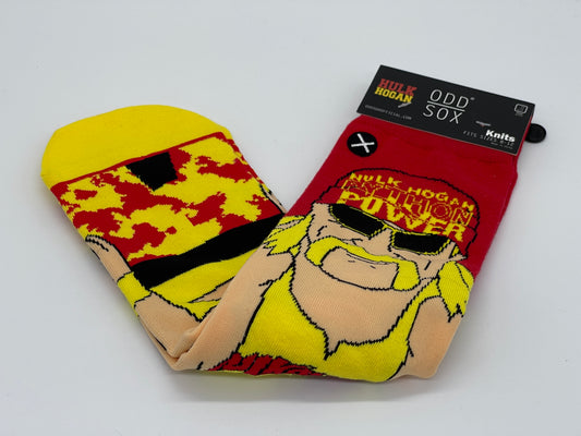 WWE / WWF Wrestling "Hulk Hogan" Socks Sz. 8-12 Odd Sox 