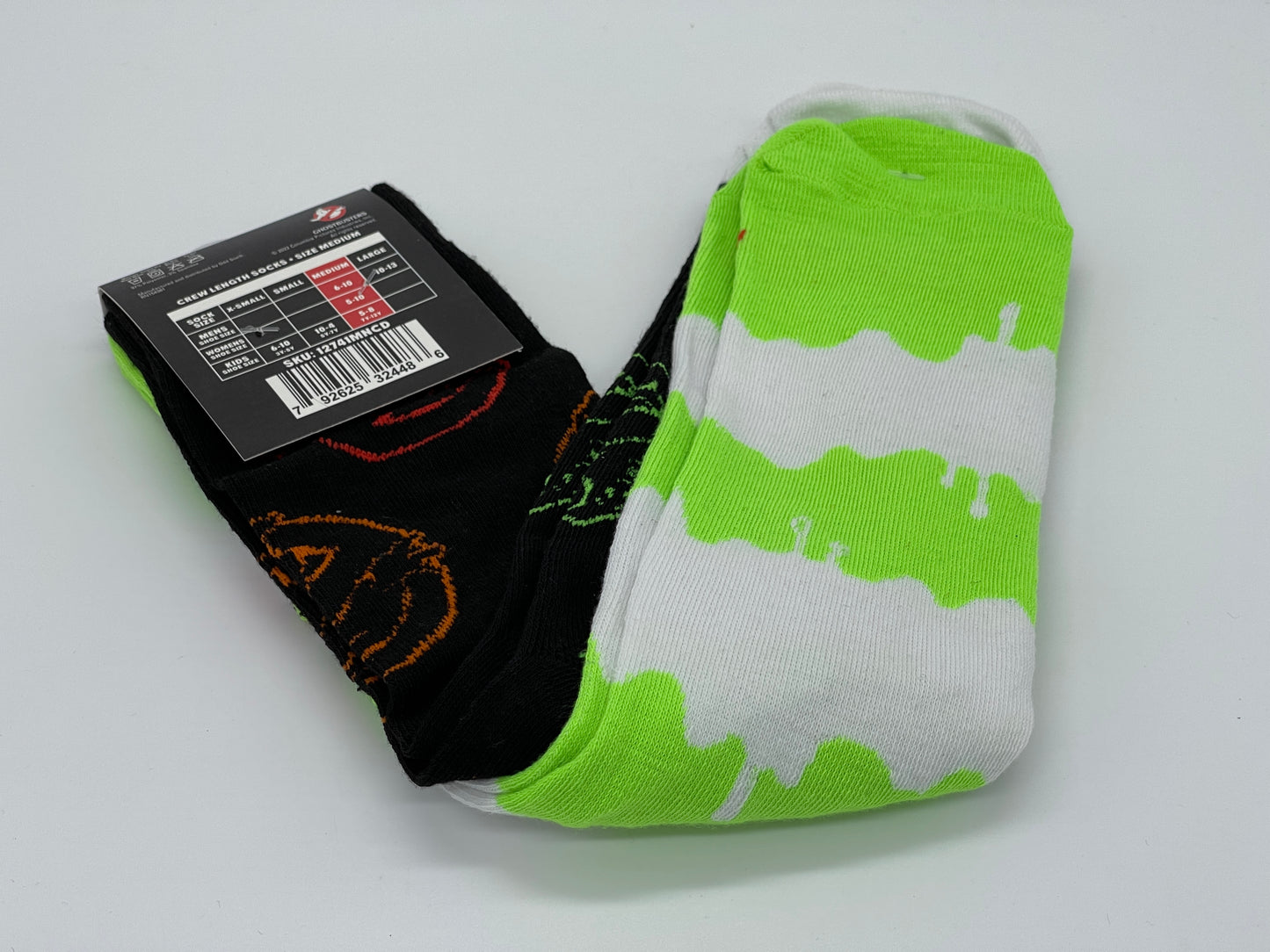 Ghostbusters "Logo" socks size. 6-10 Medium Odd Sox (2 pairs) 