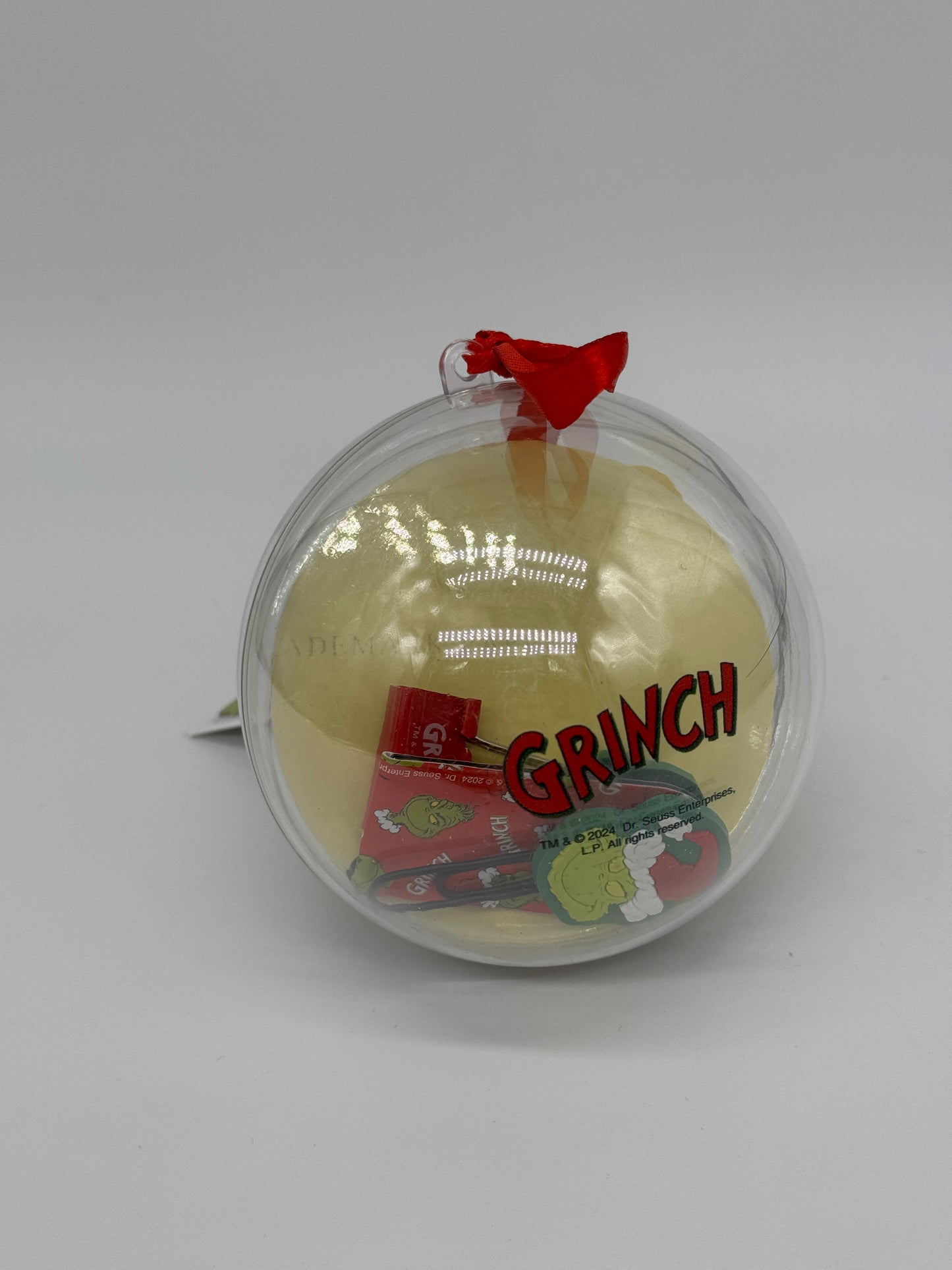 The Grinch "Grinch Christbaumschmuck Weihnachtskugel" mit Schreibset 5-teilig