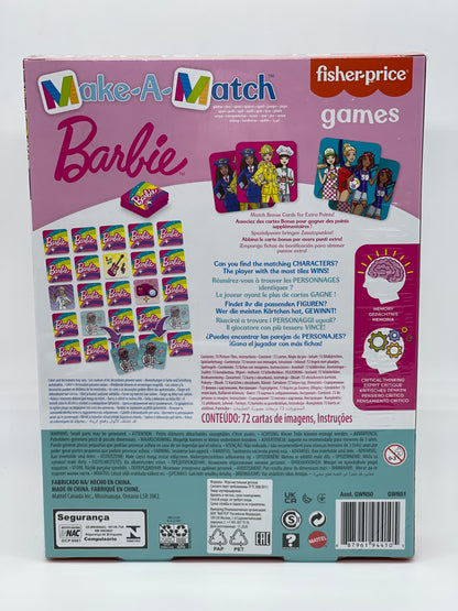 Barbie - MEMORY - memory game Make-A-Match Fisher Price Games 