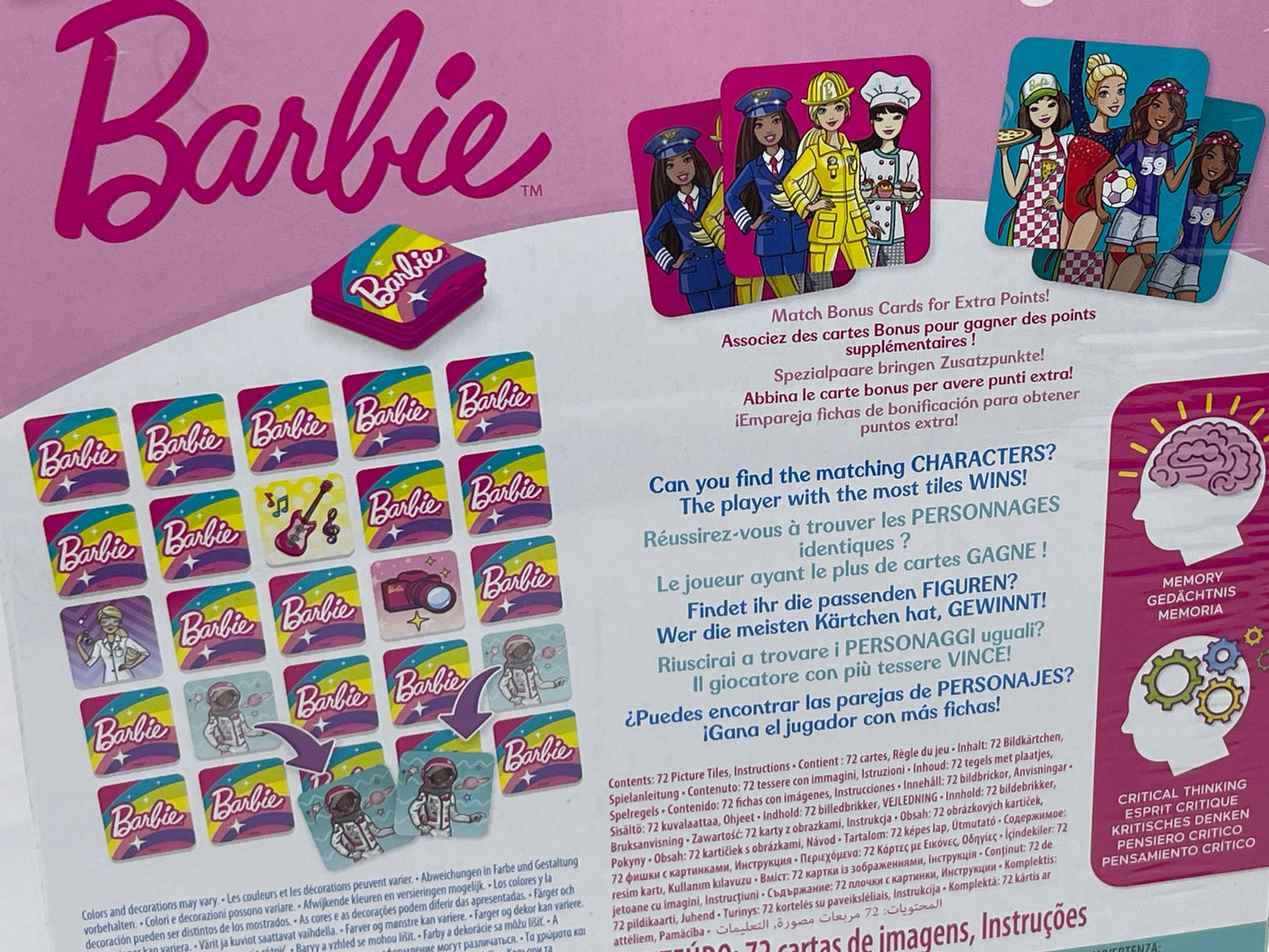 Barbie - MEMORY - Gedächtnisspiel Make-A-Match Fisher Price Games