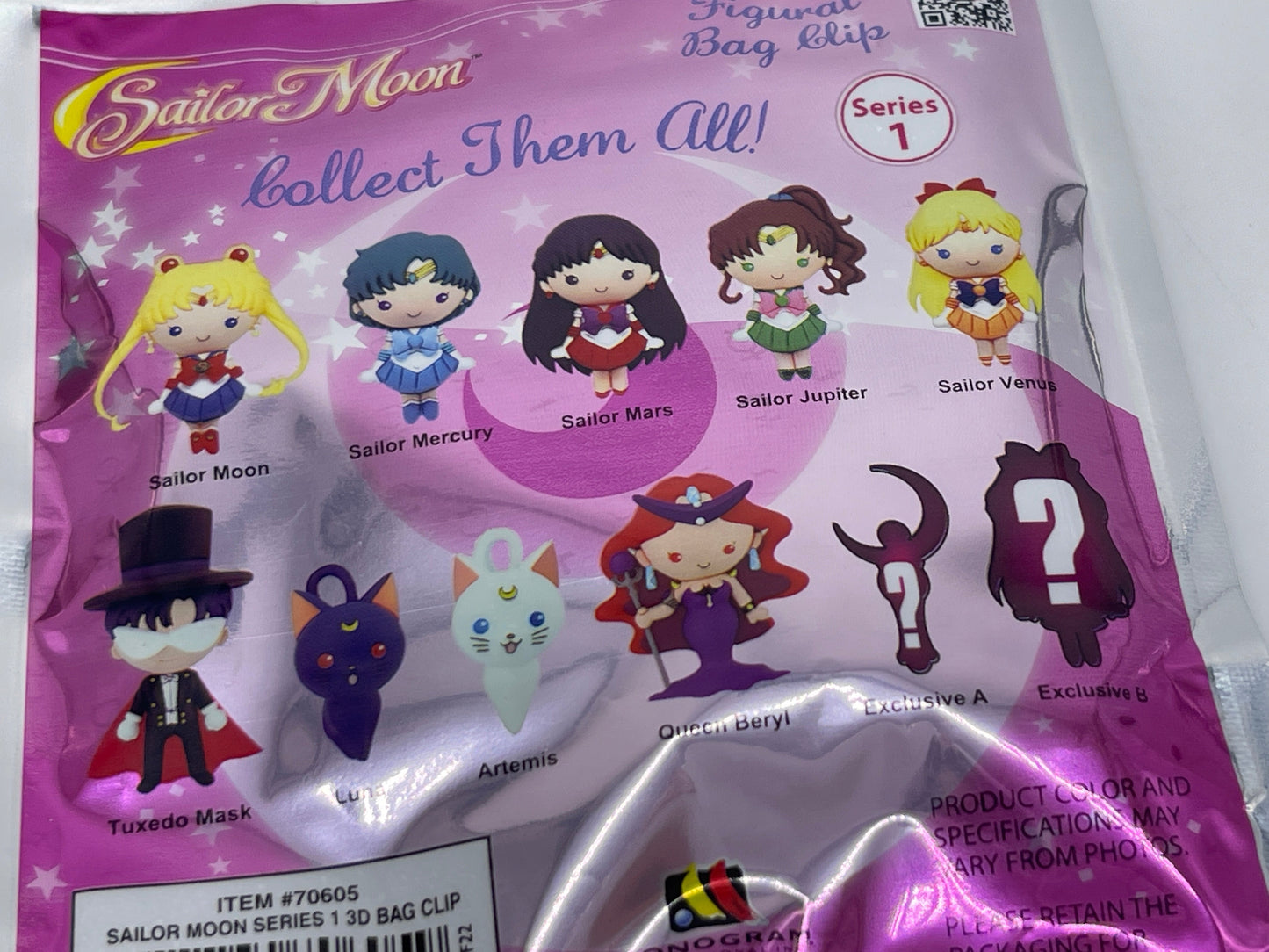 Sailor Moon "Taschenanhänger" 3D Figural Bag Clip Schlüsselanhänger (Monogram)