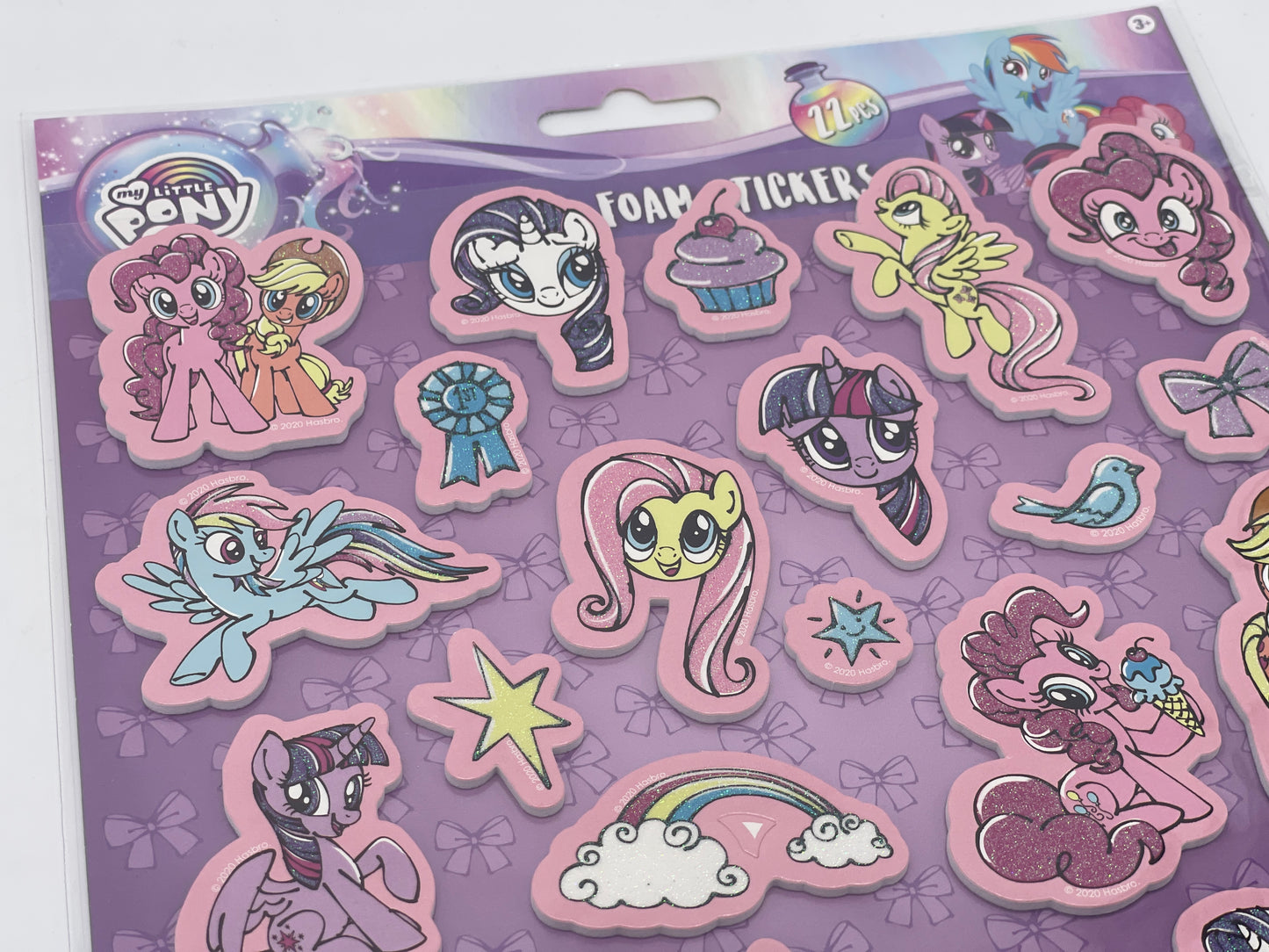 My Little Pony sticker set with a total of 72 stickers including foam stickers