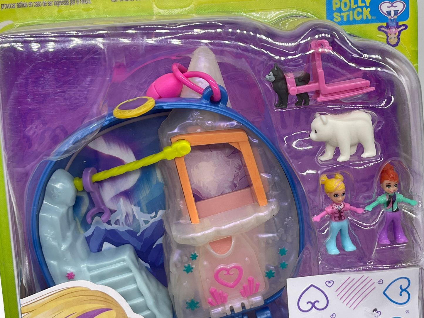 Polly Pocket Micro Narwal Eisspaß Schatulle Freezin' Fun Narwhal Compact Tiny Mighty