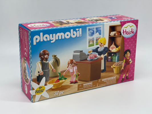 Playmobil 70257 Heidi Dorfladen Familie Keller / 37 Teile mit 3 Figuren