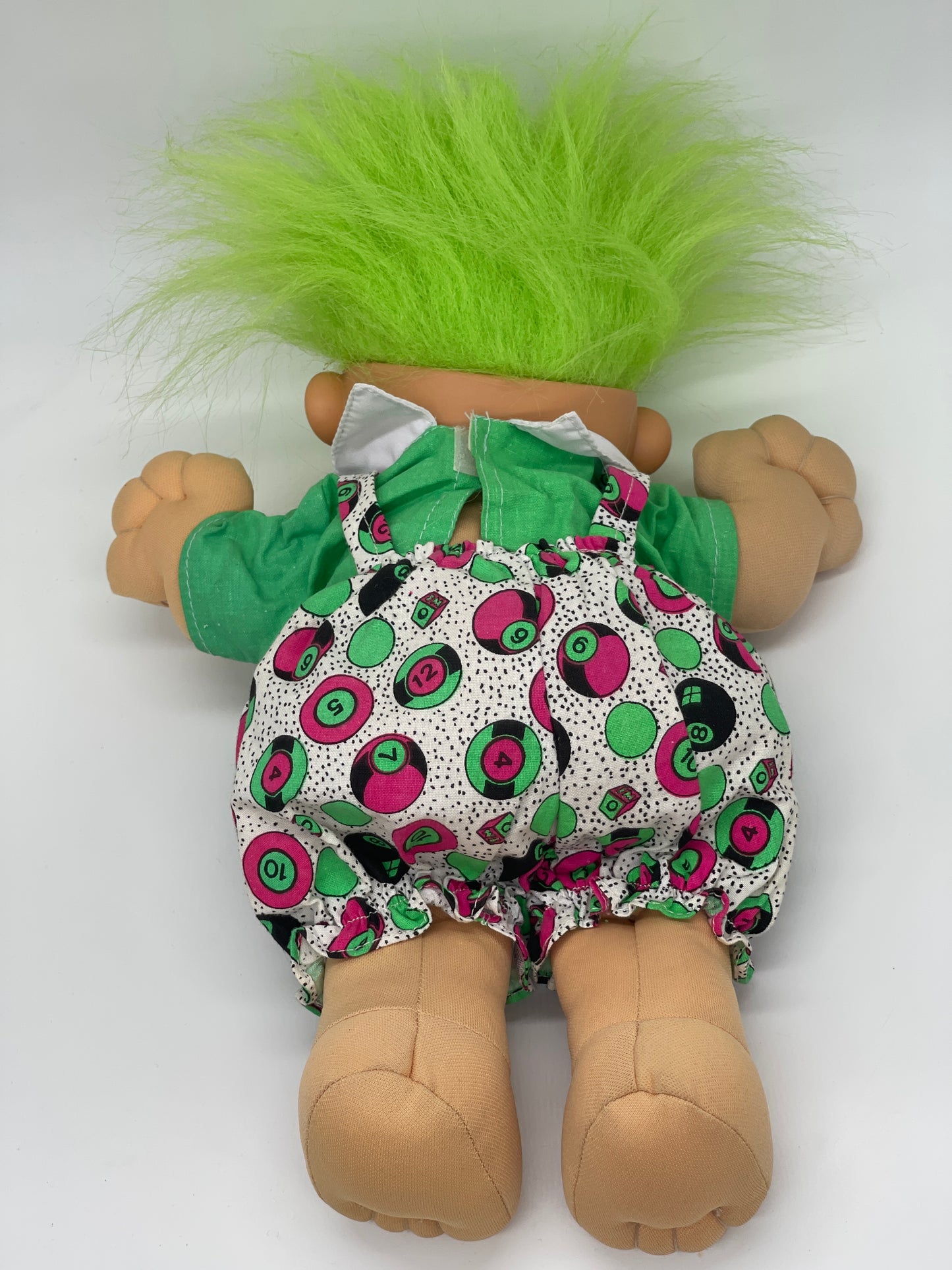 Die Trolls "Plüsch / Stoff" Glückstroll Zaubertroll grünes Haar 90er Jahre (Vintage)
