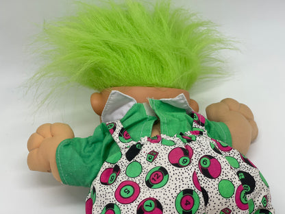 Die Trolls "Plüsch / Stoff" Glückstroll Zaubertroll grünes Haar 90er Jahre (Vintage)
