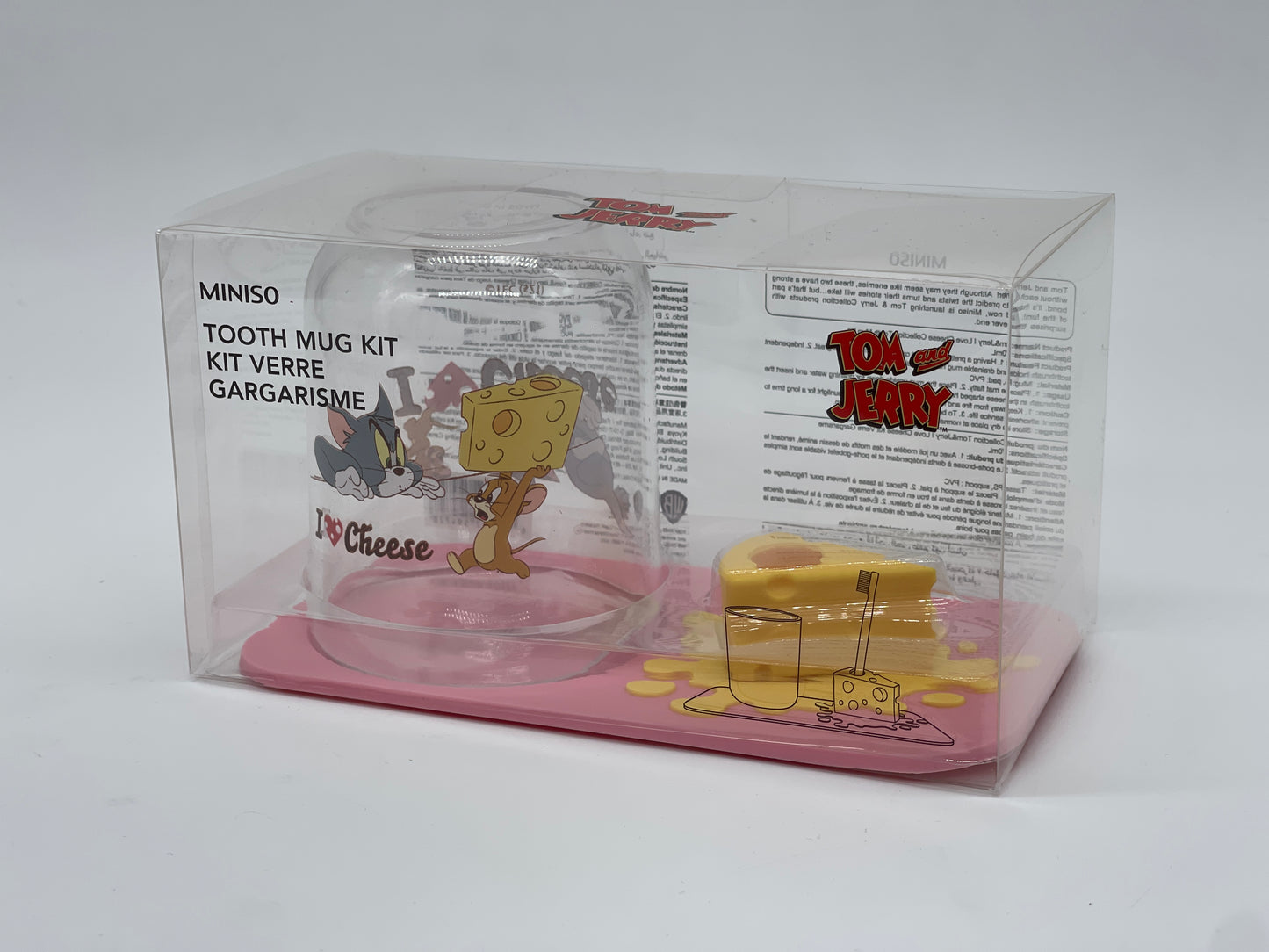MINISO Japan "Tom & Jerry Zahnputzbecher und Halter" Tooth Mug Kit
