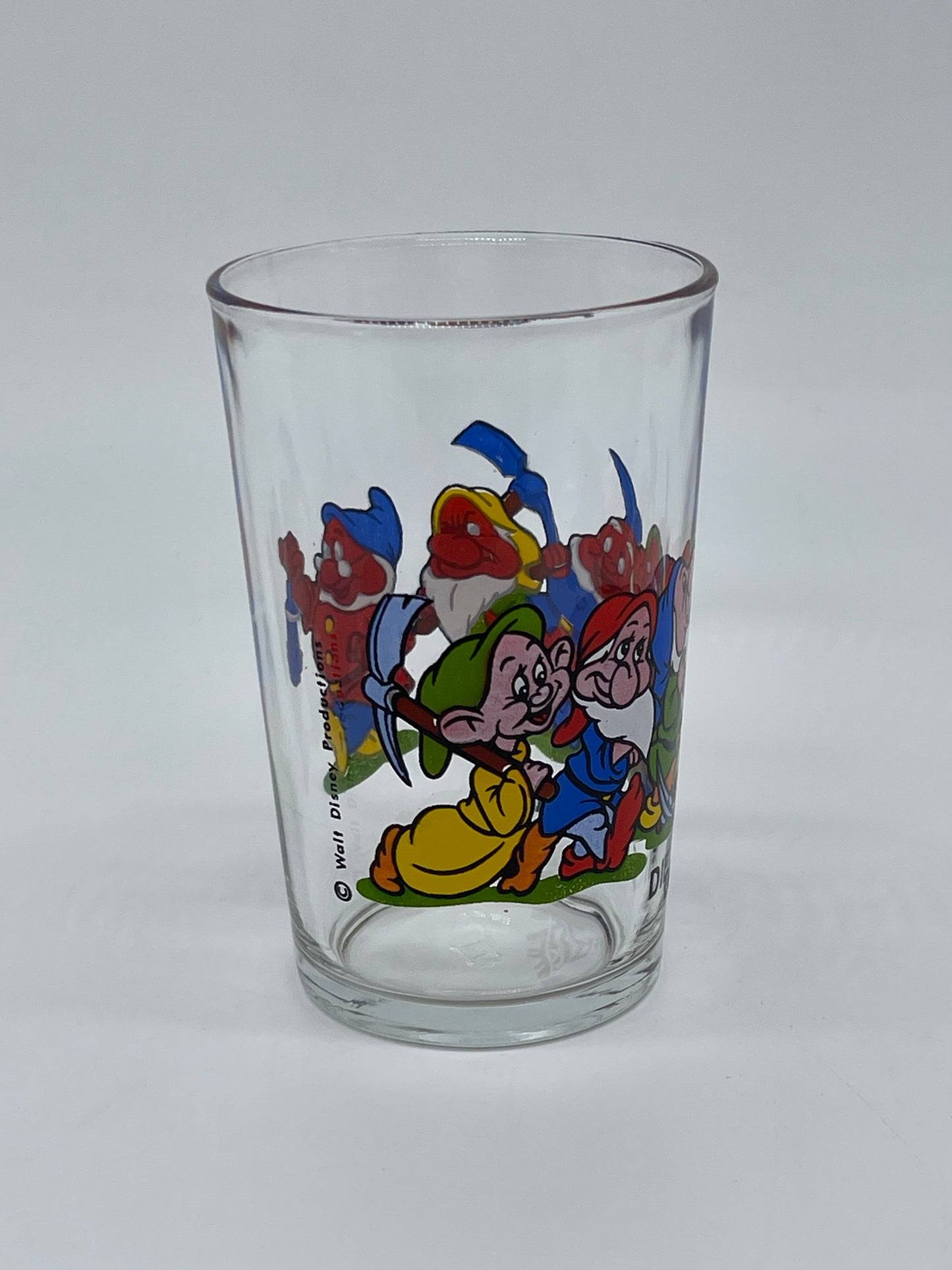 Die sieben Zwerge "Trinkglas / Sammelglas / Glas" Schneewittchen Walt Disney Vintage