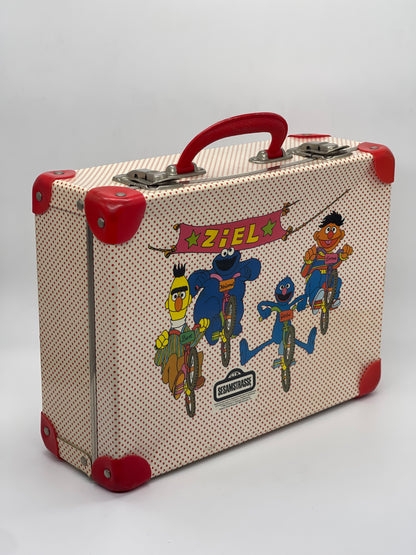 Sesamstraße "Radrennen Koffer" Vintage Ernie, Bert, Krümel, Grobi (1985)