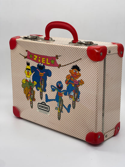 Sesamstraße "Radrennen Koffer" Vintage Ernie, Bert, Krümel, Grobi (1985)