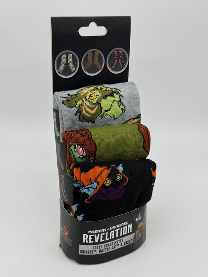 Masters of the Universe "Cringer, Battle Cat, Orko" Revelation 3er Socken Set Gr. 35-45