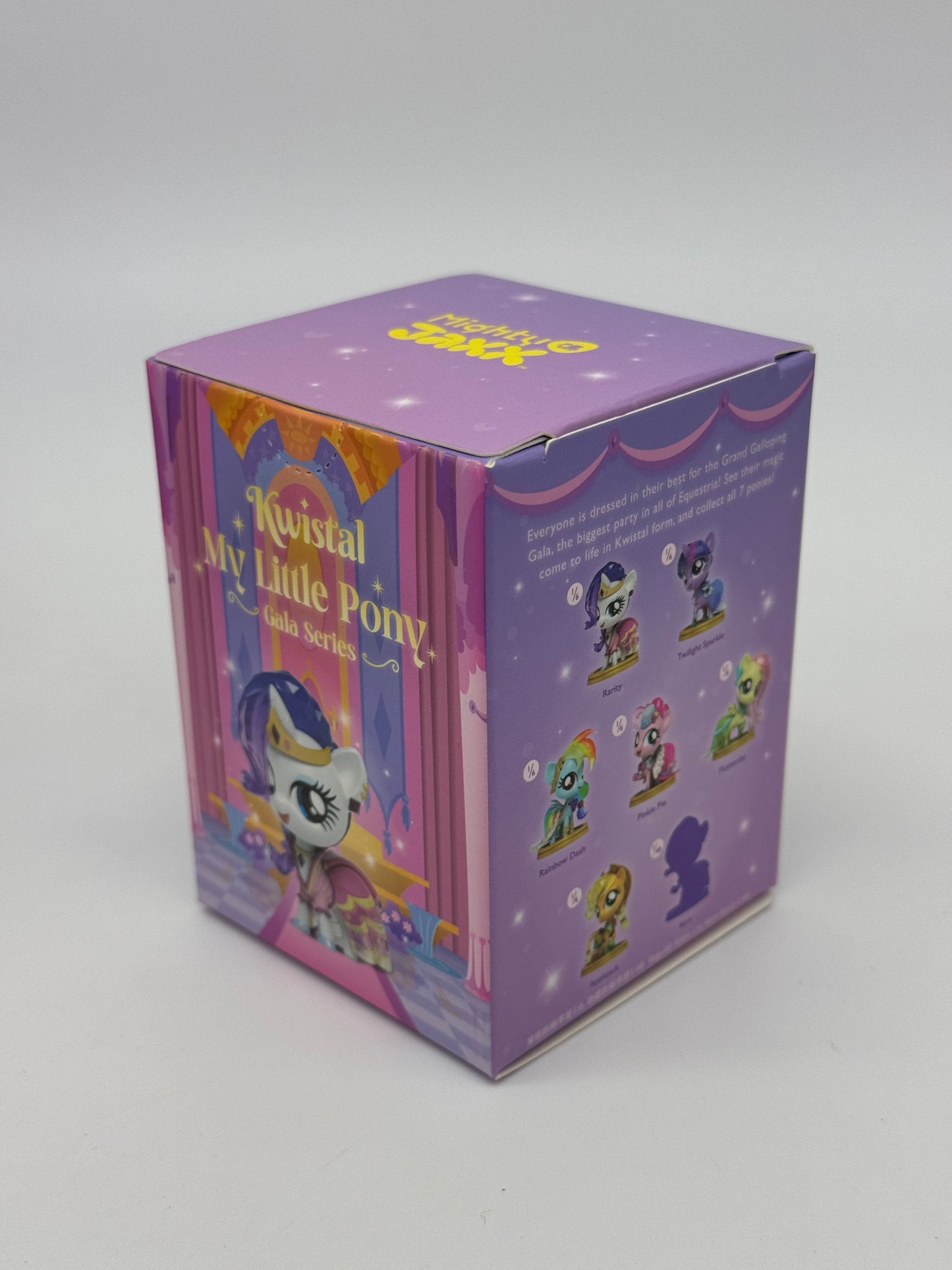 My Little Pony Mini "Kwistal Gala Series" Blindbox Rarity, Twilight Sparkle, Rainbow Dash, Pinkie Pie, Fluttershy, Applejack, Rare