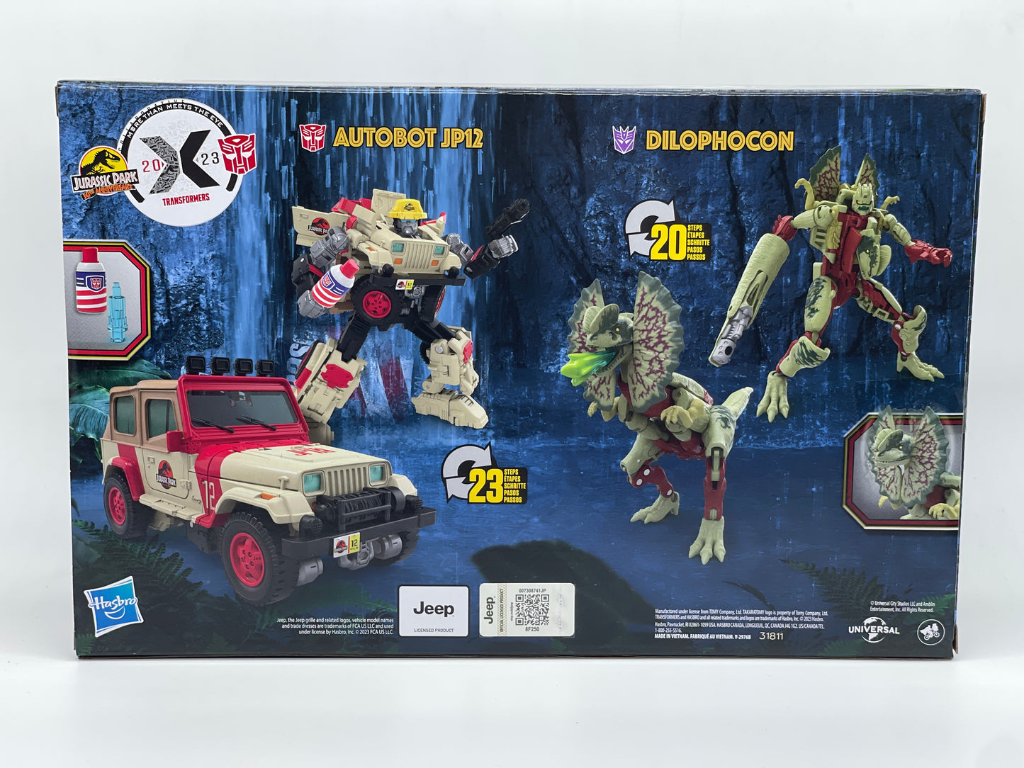 Transformers Jurassic Park "Dilophocon & Autobot JP12" Cross Collab 30th Anniversary