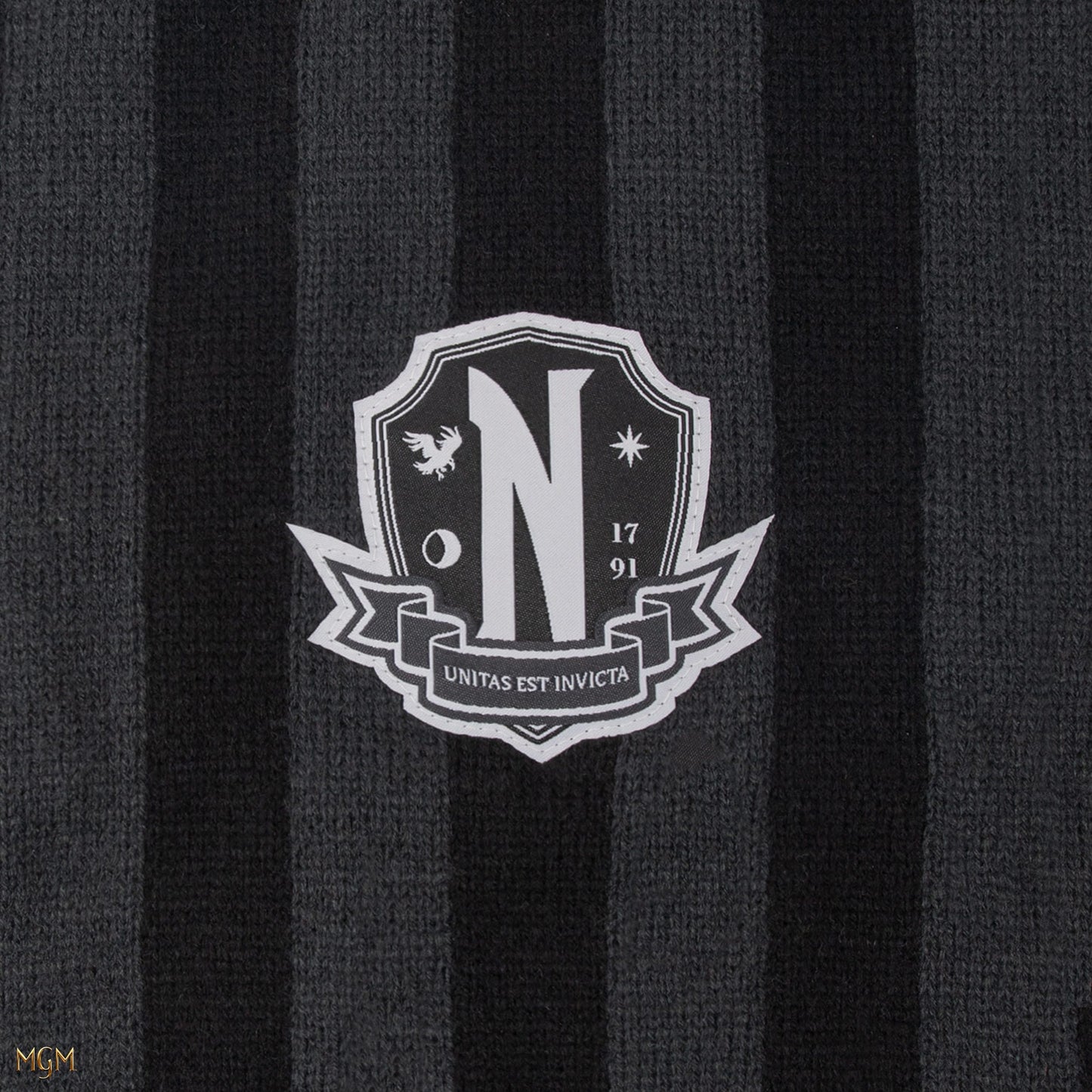 Wednesday "Nevermore Academy" Unitas Est Invicta 190 cm lang, 100% Acryl