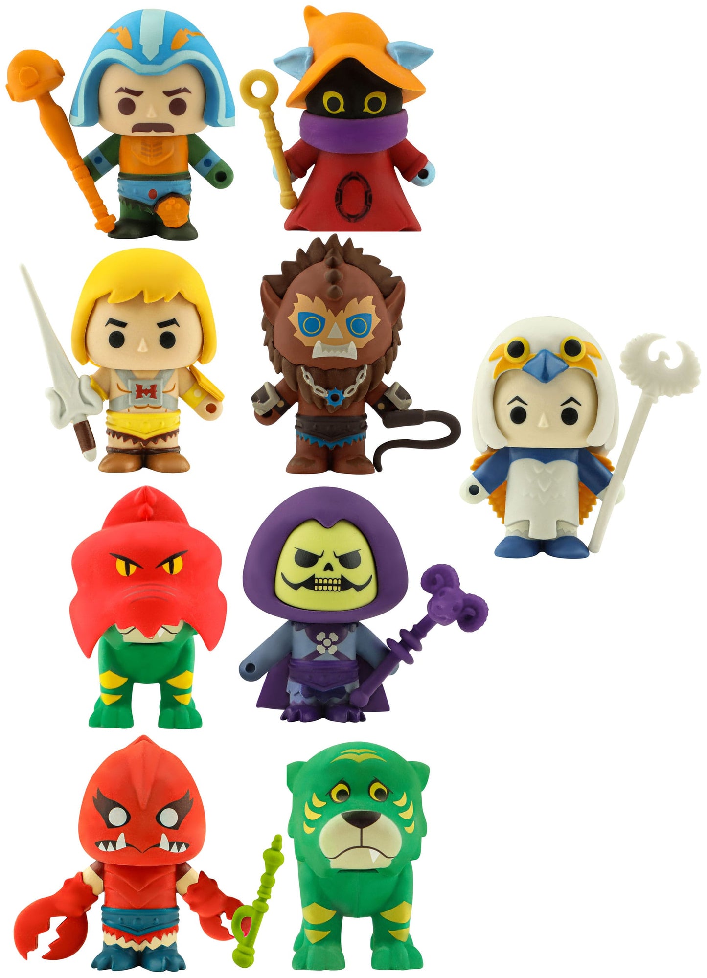Masters of the Universe "Sammelfiguren aus Gummi (Radiergummi) Gomee" mit Zubehör (2023)