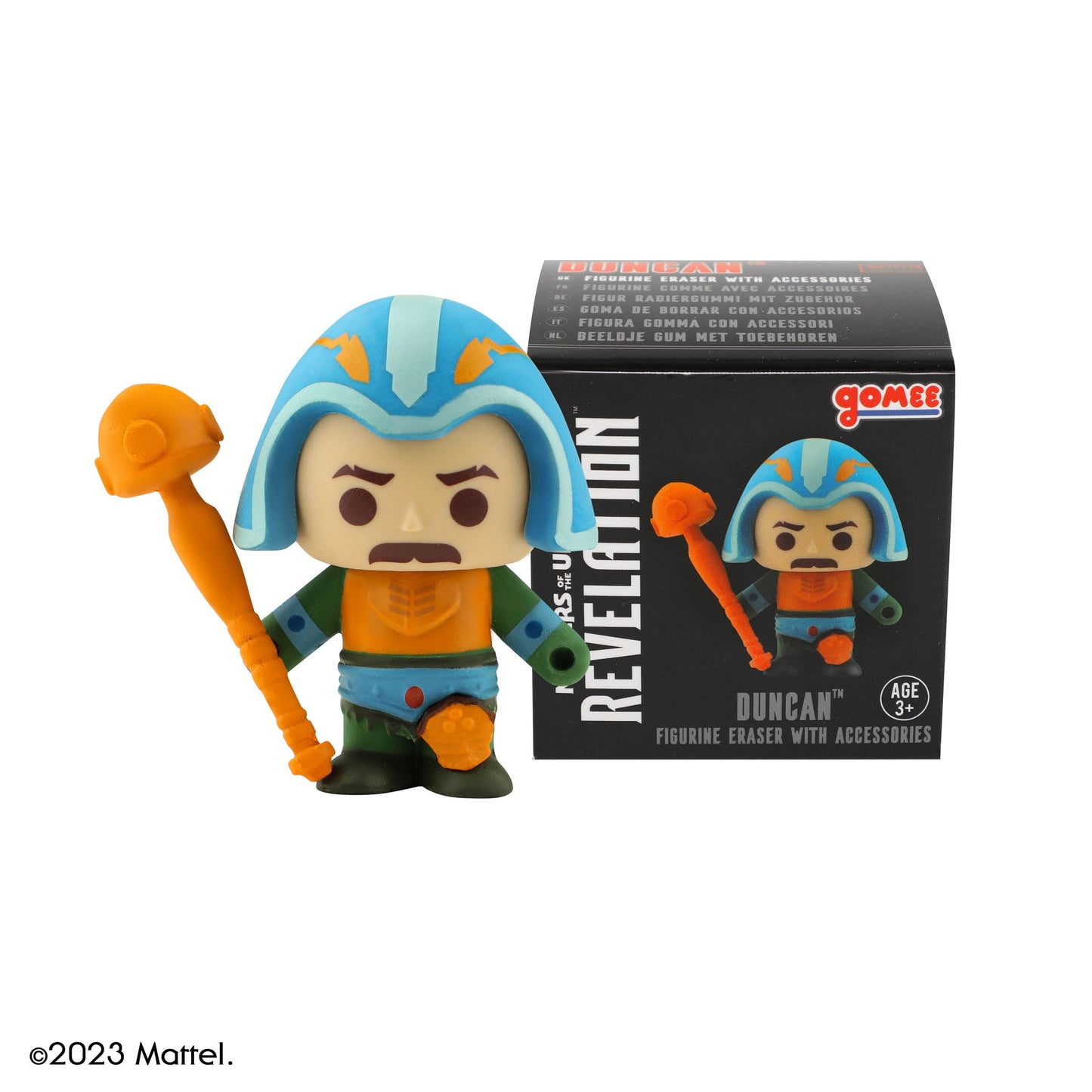 Masters of the Universe "Sammelfiguren aus Gummi (Radiergummi) Gomee" mit Zubehör (2023)