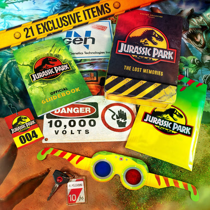 Jurassic Park Sammlerbox "The Lost Memories" mit 21 exklusive Collector Items in Metalldose
