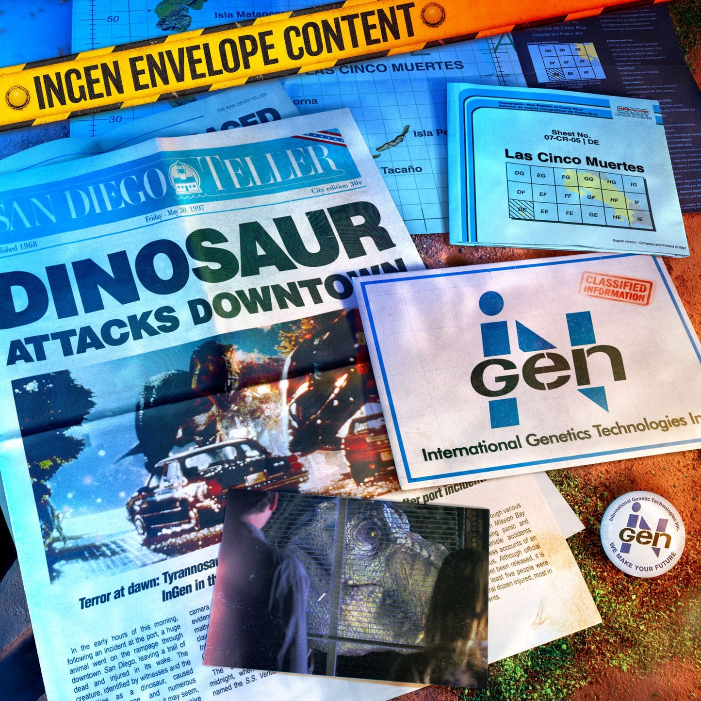 Jurassic Park Sammlerbox "The Lost Memories" mit 21 exklusive Collector Items in Metalldose