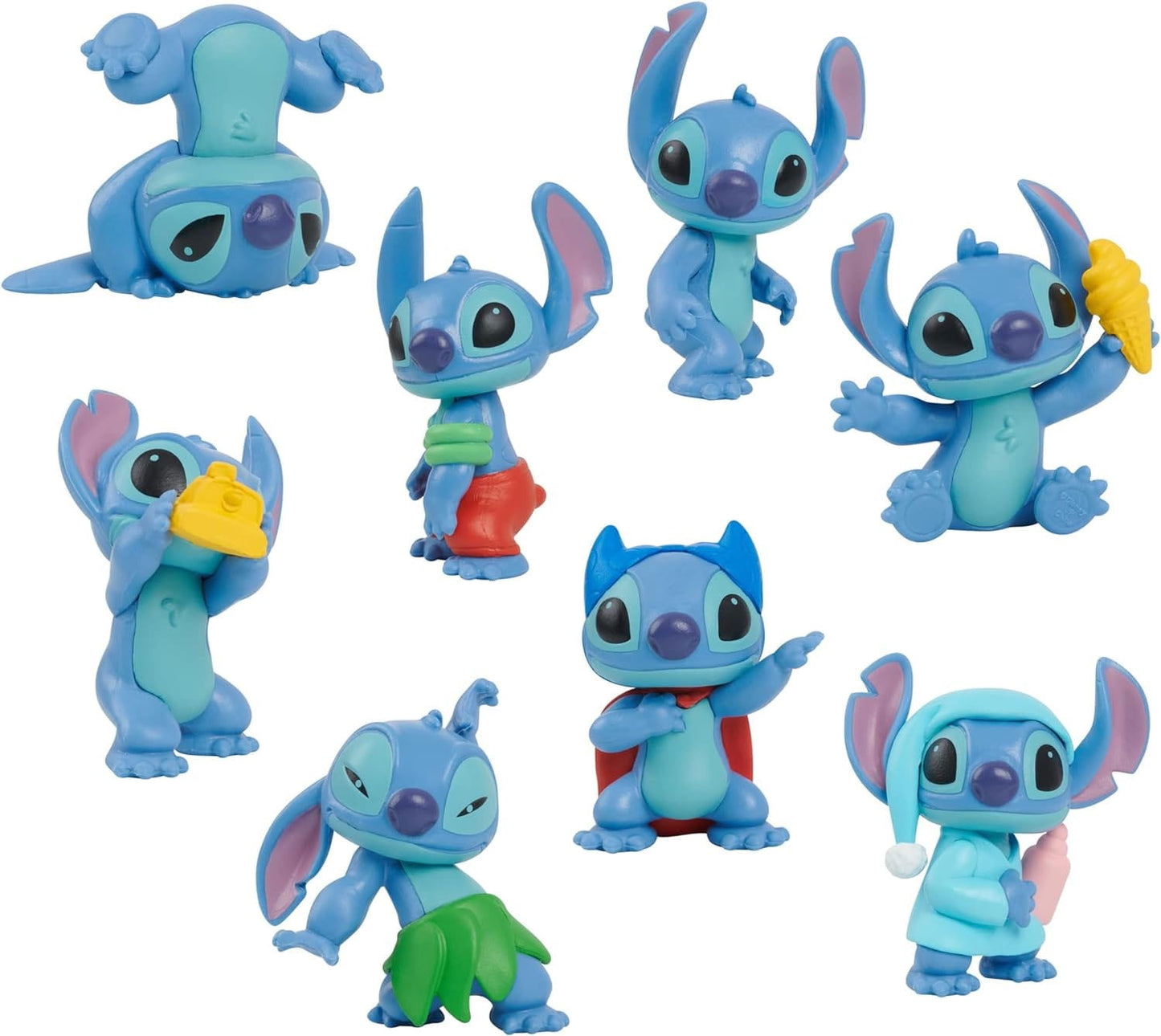 Coffret de 8 figurines de collection Disney Lilo &amp; Stitch (7 cm) (2024) 