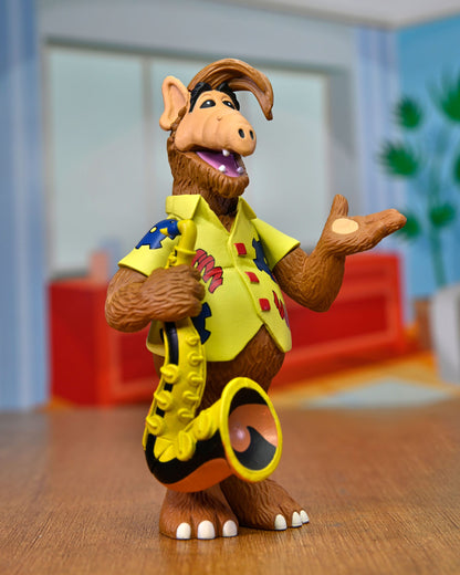 Alf Sammlerfigur "Gordon Shumway mit Saxophon" Melmac Toony Classic Neca (2023)