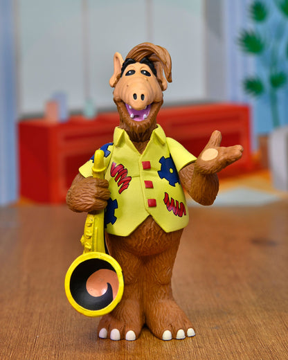 Alf Sammlerfigur "Gordon Shumway mit Saxophon" Melmac Toony Classic Neca (2023)