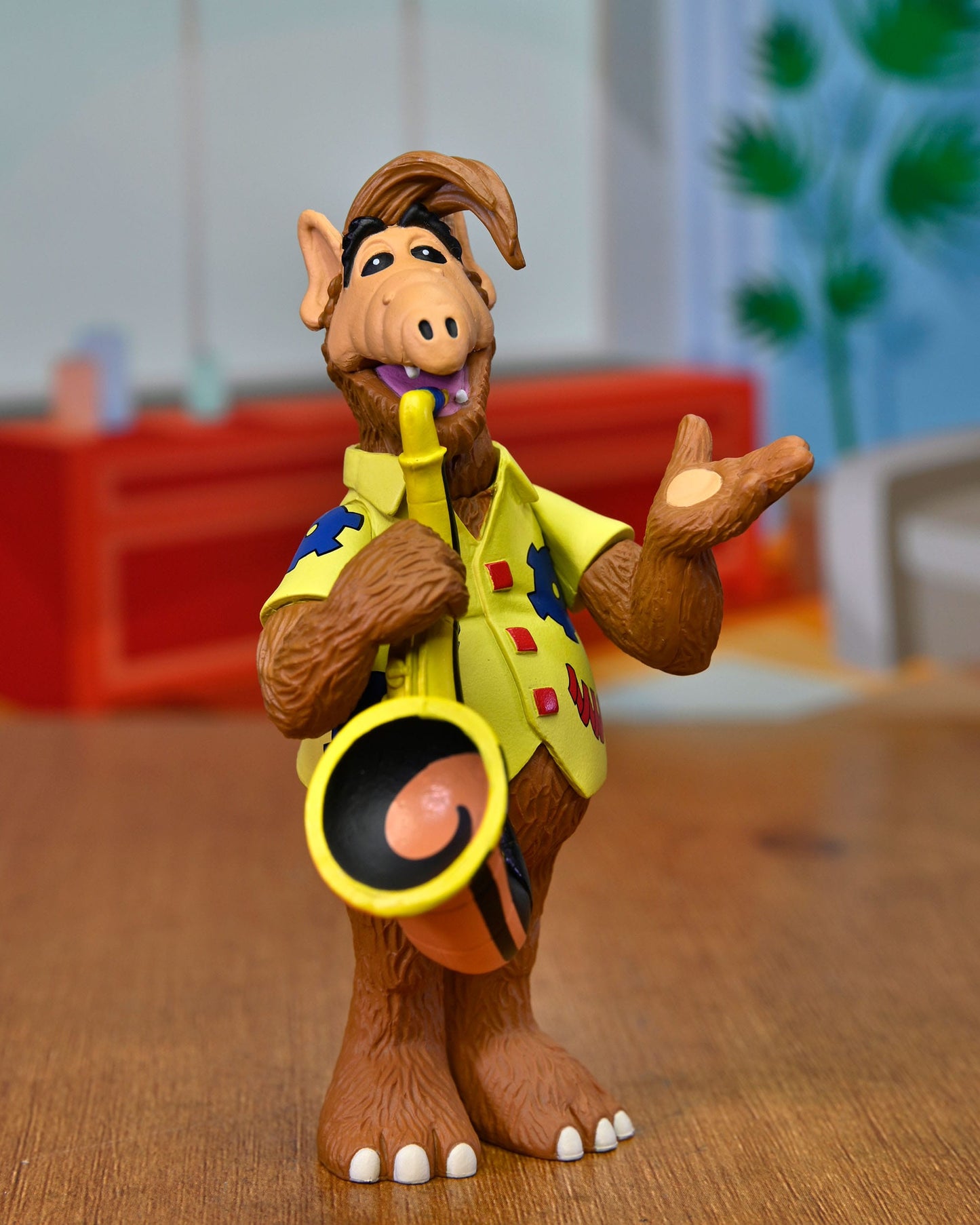 Alf Sammlerfigur "Gordon Shumway mit Saxophon" Melmac Toony Classic Neca (2023)