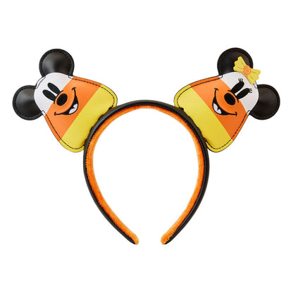Disney by Loungefly Haarreif "Candy Corn Mickey & Minnie" Ohren, abnehmbare Schleife