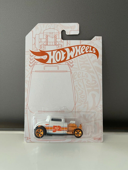 ️Hot Wheels 52nd Anniversary-Pearl & Chrome '32 Ford White-Boxed (2019) - END OF TOYS STORE