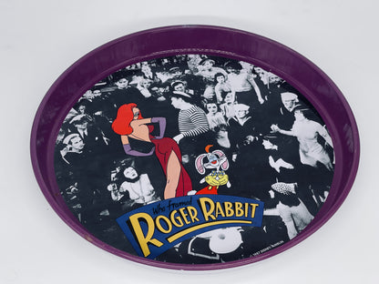 Falsches Spiel mit Roger Rabbit Serviertablett / Tablett aus Metall Disney (1987)
