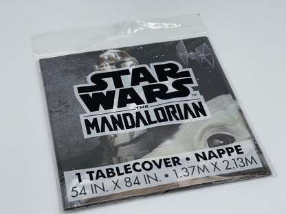 Star Wars Mandalorian Party Birthday Plastic Tablecloth (1.37m x 2.13m) 