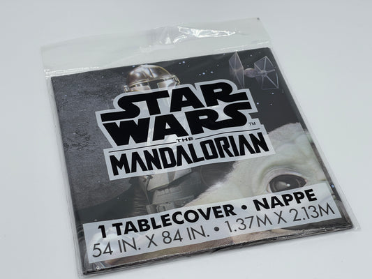 Star Wars Mandalorian Party Geburtstags Tischdecke aus Plastik (1,37 m x 2,13 m)