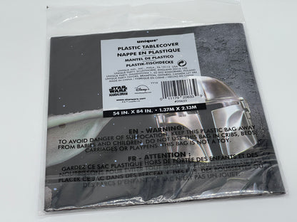 Star Wars Mandalorian Party Geburtstags Tischdecke aus Plastik (1,37 m x 2,13 m)