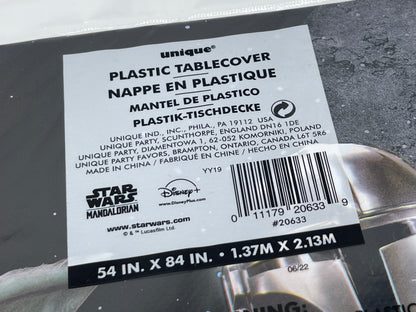 Star Wars Mandalorian Party Geburtstags Tischdecke aus Plastik (1,37 m x 2,13 m)