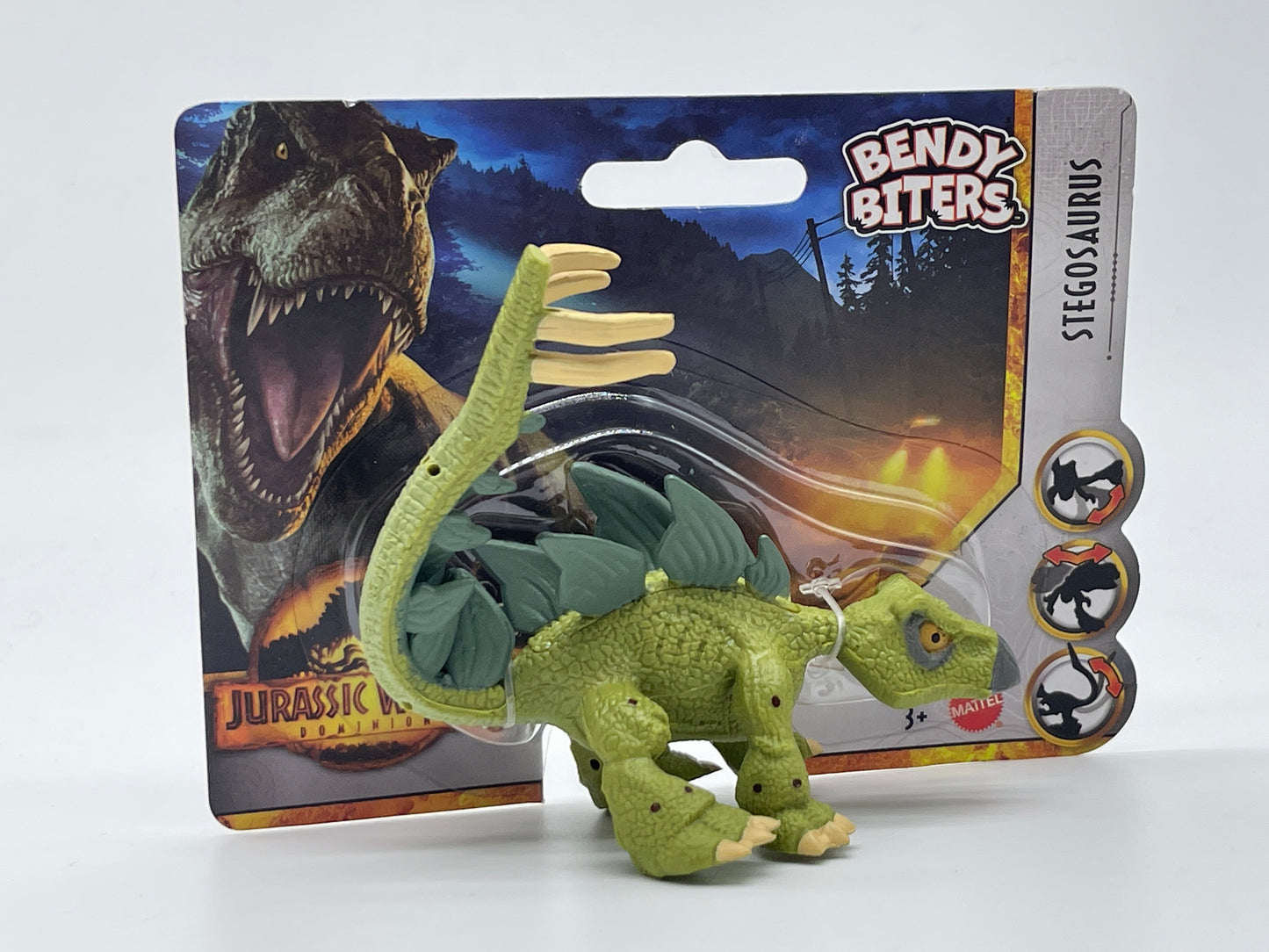 Jurassic World Bendy Biters Giganotosaurus, Pyroraptor, Atrociraptor, Stegosaurus