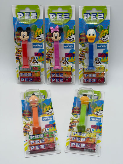 PEZ Mickey &amp; Friends "Mickey, Minnie, Donald, Pluto, Goofy" each with 3 varieties