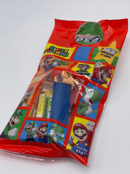 PEZ Super Mario Bros. "Mario, Yoshi, Toad" mit 10 Nachfüllpacks im Beutel