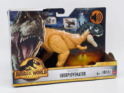 Jurassic World Dominion Skorpiovenator Roar Attack Roar Strikers + Sound (Mattel) 