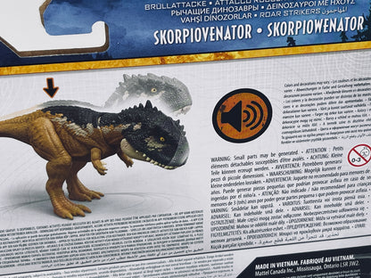 Jurassic World Dominion Skorpiovenator Roar Attack Roar Strikers + Sound (Mattel) 