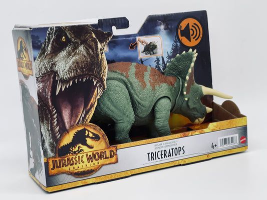 Jurassic World Dominion Triceratops Brüllattacke Roar Strikers mit Sound (Mattel)