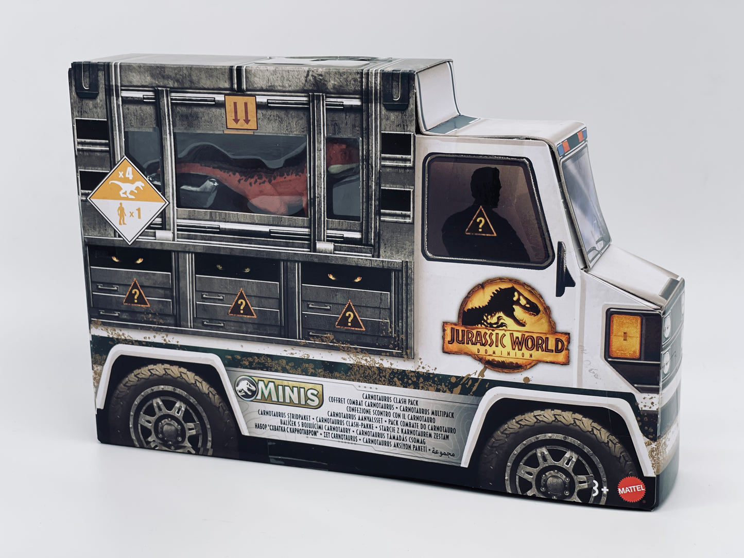 Jurassic World Dominion Carnotaurus Multipack Minis - 4 Dinos 1 Figure (Mattel) 