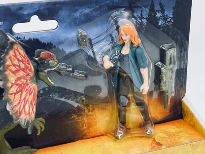 Jurassic World Dominion Claire & Dilophosaurus Set mit Zubehör (Mattel)